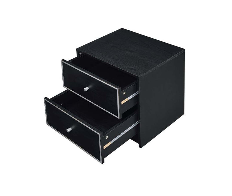 Jabir Rectangular Accent Table, Black & Silver Finish Acme