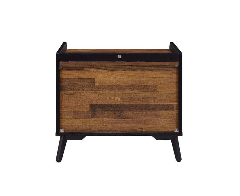 Jiranty Rectangular Accent Table, Walnut & Black Finish Acme