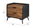 Jiranty Rectangular Accent Table, Walnut & Black Finish Acme