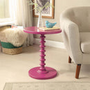 Acton Round Accent Table, Purple Finish Acme