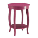 Aberta Round Accent Table, Purple Acme