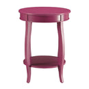 Aberta Round Accent Table, Purple Acme
