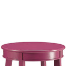 Aberta Round Accent Table, Purple Acme
