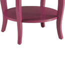 Aberta Round Accent Table, Purple Acme