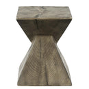 Zahi Square Accent Table, Weathered Oak Finish Acme