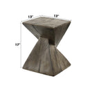 Zahi Square Accent Table, Weathered Oak Finish Acme