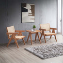 Velentina Square Accent Table, Natural Finish Acme