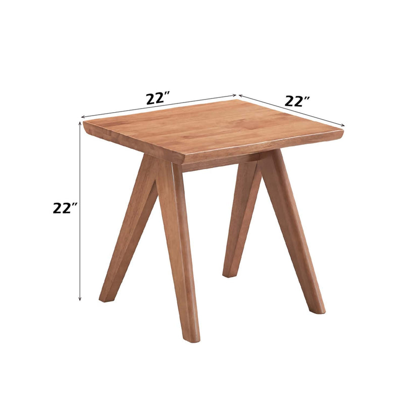 Velentina Square Accent Table, Natural Finish Acme