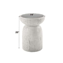 Dylana Round Accent Table, Natural Gray Finish Acme