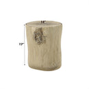 Gene Round Accent Table, Natural Brown Finish Acme