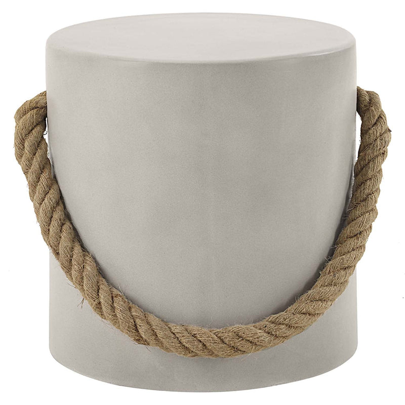 Gene Round Accent Table, Natural Gray Finish Acme