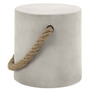 Gene Round Accent Table, Natural Gray Finish Acme