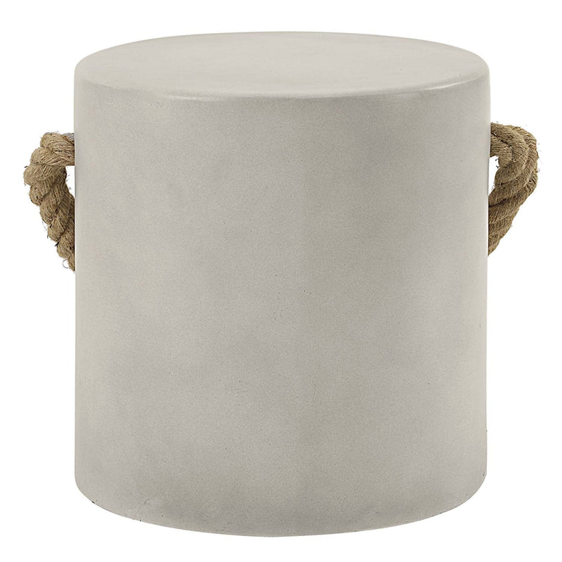 Gene Round Accent Table, Natural Gray Finish Acme