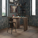 Zaire Bar Chair, Antique Black & Antique Oak Finish Acme