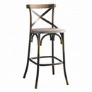 Zaire Bar Chair, Antique Copper & Antique Oak Finish Acme