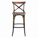 Zaire Bar Chair, Antique Copper & Antique Oak Finish Acme