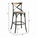Zaire Bar Chair, Antique Copper & Antique Oak Finish Acme