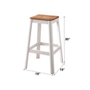 Jacotte Bar Stool, Natural & White Finish Acme