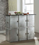Brancaster Bar Table, Marble Top & Aluminum Acme
