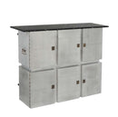 Brancaster Bar Table, Marble Top & Aluminum Acme