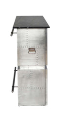 Brancaster Bar Table, Marble Top & Aluminum Acme