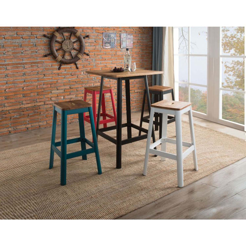 Jacotte Bar Table, Natural & Black Finish Acme