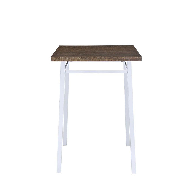 Nadie Bar Table, Oak & Chrome Finish Acme