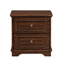 Franklin 4PC Pack Queen Bed Set, Brushed Walnut Finish Acme