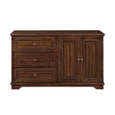 Franklin 4PC Pack Full Bed Set, Brushed Walnut Finish Acme