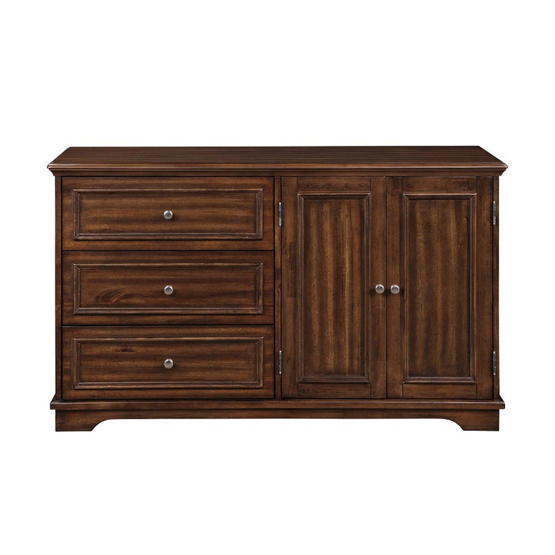 Franklin 4PC Pack Full Bed Set, Brushed Walnut Finish Acme