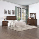 Franklin 4PC Pack Full Bed Set, Brushed Walnut Finish Acme