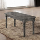 Wallace 40" Bench, Weathered Gray Finish