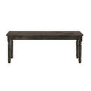 Claudia 47" Bench, Weathered Gray Finish