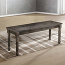 Claudia 47" Bench, Weathered Gray Finish