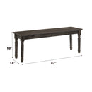Claudia 47" Bench, Weathered Gray Finish