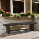 Haddie 70" Bench, Distressed Walnut Finish