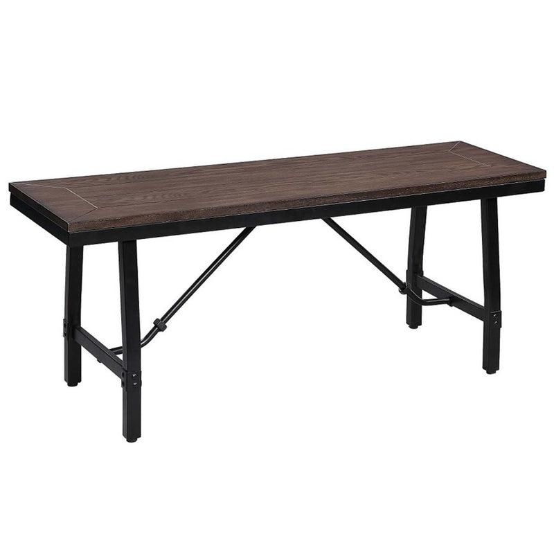 Mariatu 46" Bench, Oak & Black Finish