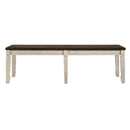 Fedele 58" Bench, Weathered Oak & Cream Finish