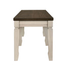 Fedele 58" Bench, Weathered Oak & Cream Finish