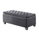 Rebekah 45" Bench, Gray Fabric