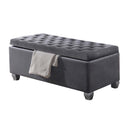Rebekah 45" Bench, Gray Fabric