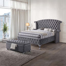 Rebekah 45" Bench, Gray Fabric