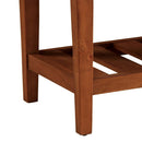 Charla 40" Bench, Gray Fabric & Oak Finish