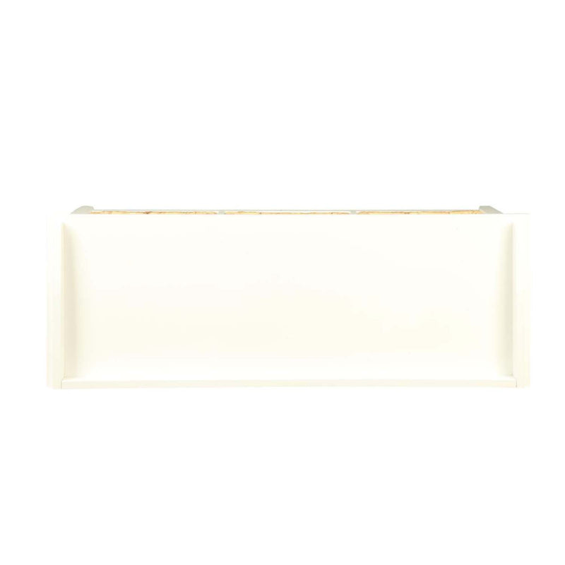Flavius 43" Bench, Rattan & White Finish