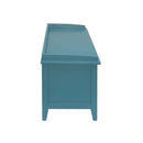 Flavius 43" Bench, Rattan & Teal Finish