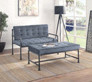 Brantley 48" Bench, Gray Velvet & Sandy Gray Finish