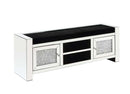 Noralie 59" Bench, Mirrored & Faux Diamonds