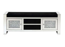 Noralie 59" Bench, Mirrored & Faux Diamonds