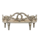 Danae 70" Bench, Champagne Faux Leather & Gold Finish