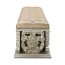 Sorina 66" Bench, Antique Gold Finish